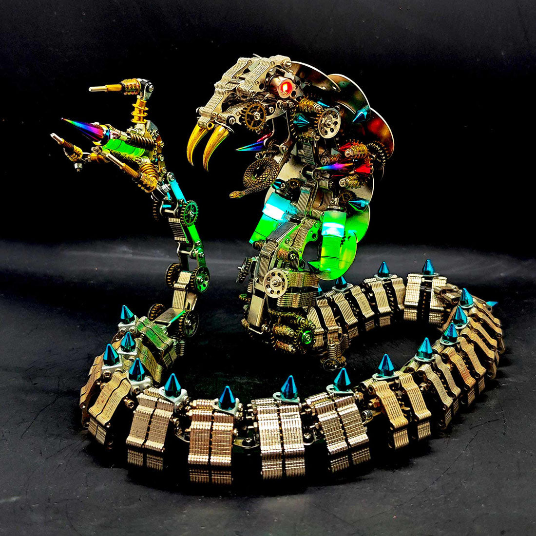 Mechanical Punk Cobra Snake 3D Metal Puzzle Building Kits 1000+PCS