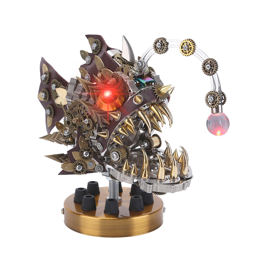 Steampunk Anglerfish 3D Metal Puzzle DIY Kit with Base 700+pcs