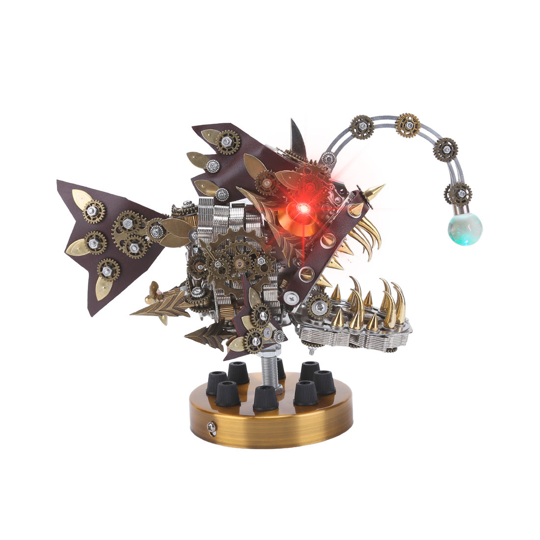 Steampunk Anglerfish 3D Metal Puzzle DIY Kit with Base 700+pcs