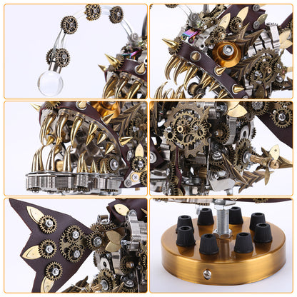 Steampunk Anglerfish 3D Metal Puzzle DIY Kit with Base 700+pcs