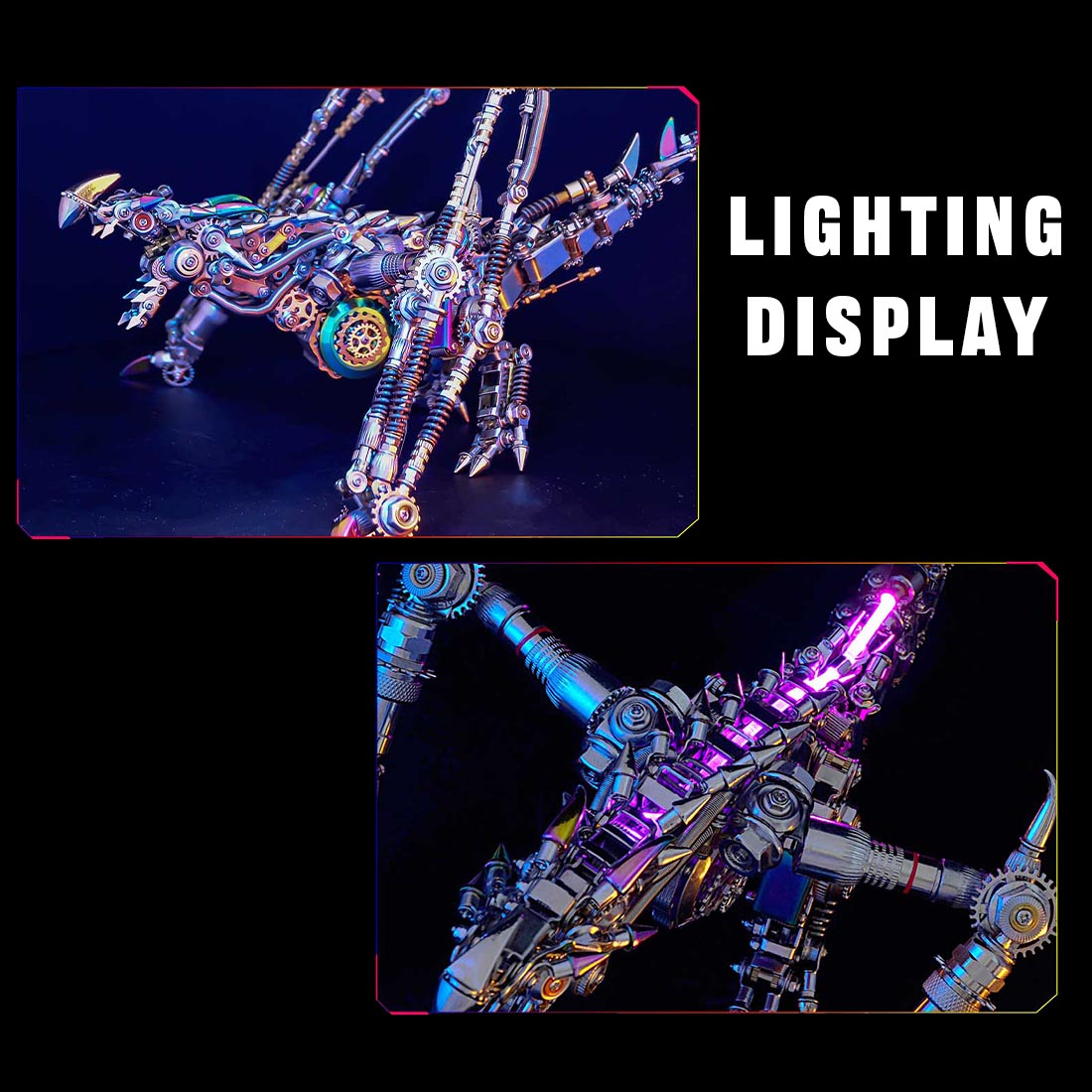 Western Dragon Cyberpunk 3D Metal Puzzle Model Kit 1300+ PCS